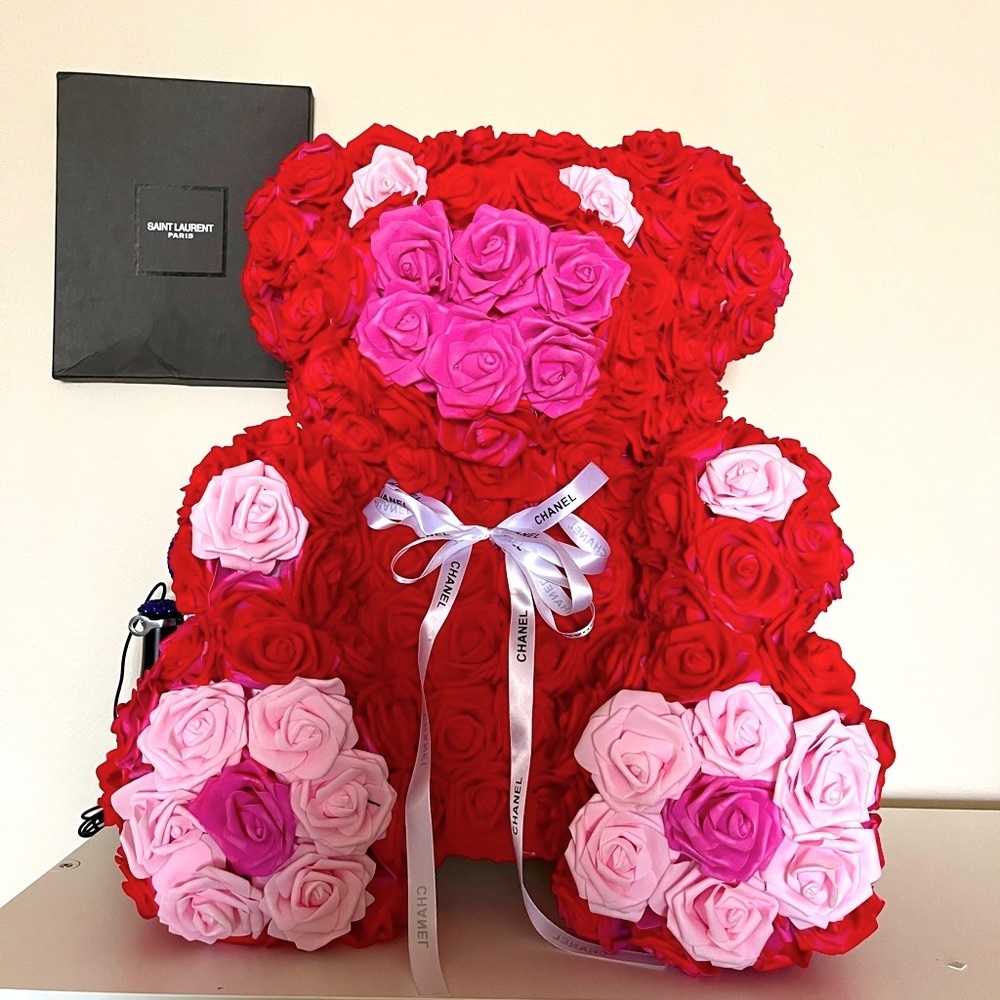 BIG Valentines Rose Teddy Bear